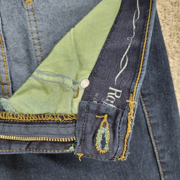 Rafaella Womens Weekend Jean 6 Blue Dark Wash Mid Rise Straight Leg Stretch - Picture 7 of 13